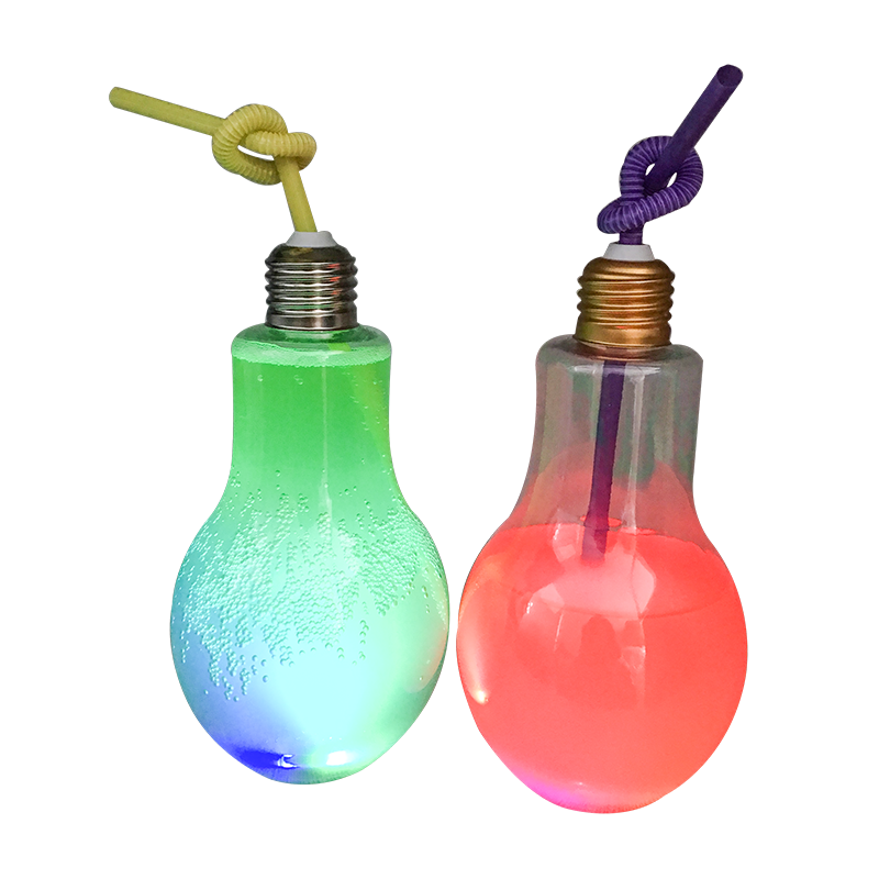 LED Lightning Lightning Bulb Milk Tea Bottle